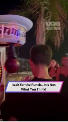 He Missed the Punching Bag… and His Glasses! 🤦‍♂️😂 Arcade Fail You Can’t Miss!