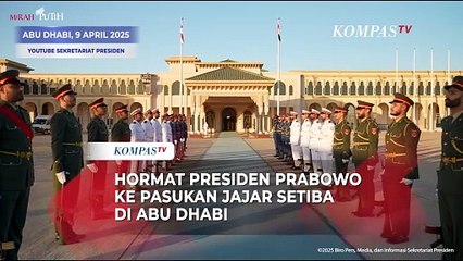 Hormat Presiden Prabowo ke Pasukan Jajar Setiba di Abu Dhabi