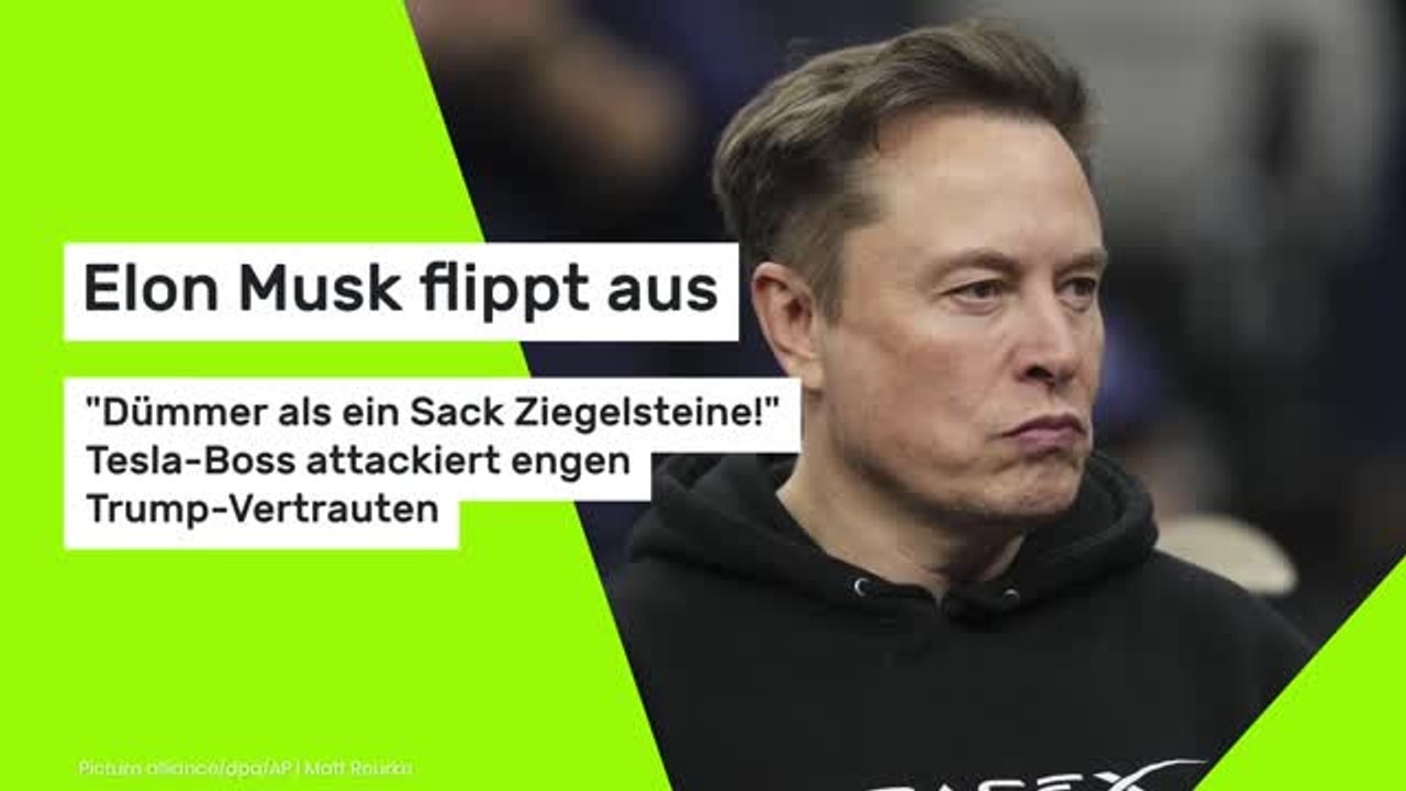 Elon Musk flippt aus: 'Dümmer als ein Sack Ziegelsteine!' Tesla-Boss attackiert engen Trump-Vertrauten