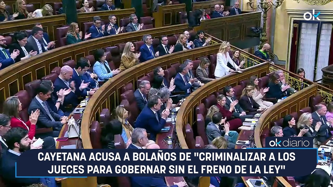 Cayetana acusa a Bolaños de "criminalizar a los jueces para gobernar sin el freno de la ley"