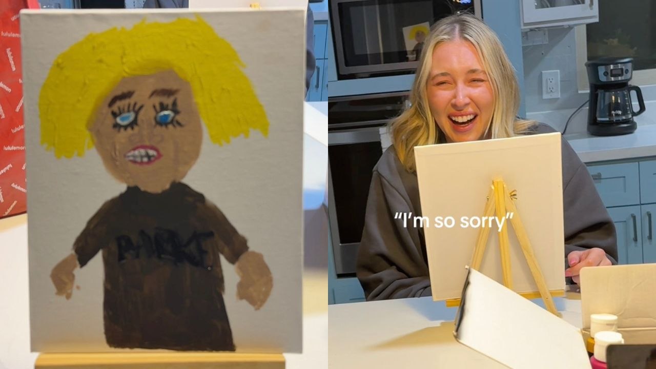 Das Porträt des Ehemanns von seiner Frau sieht am Ende aus wie Chucky