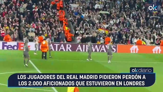 Los jugadores del Real Madrid pidieron perdón a los 2.000 aficionados que estuvieron en Londres