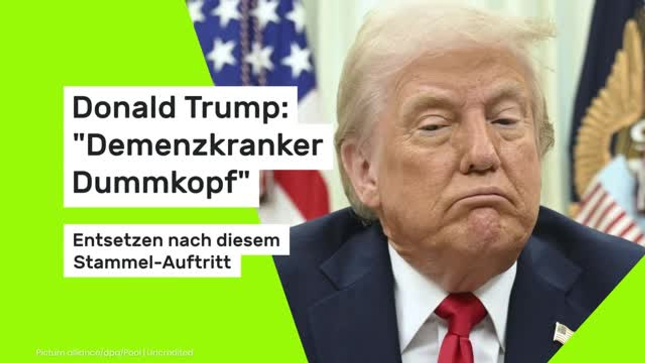 Donald Trump: 'Demenzkranker Dummkopf' - Entsetzen nach diesem Stammel-Auftritt