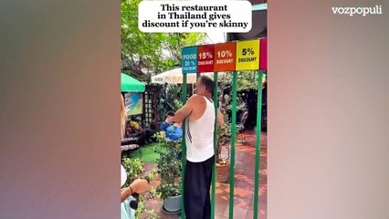 Un restaurante en Tailandia ofrece descuentos según lo delgado que seas