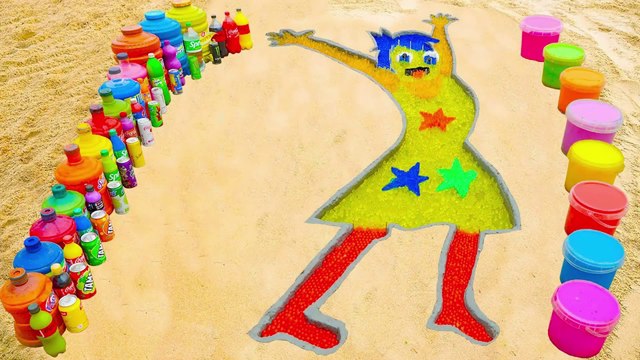 How to make Rainbow Inside Out Joy with Orbeez, Fanta, Coca Cola, Mtn Dew vs Mentos & Popular Sodas