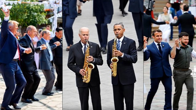 Yapay zeka bu sefer liderlere halay çektirdi