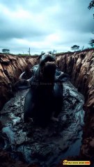👨‍🌾🐂 Brave Farmer Saves Bull Trapped in Deep Mud! | A Heartwarming Rescue ❤️