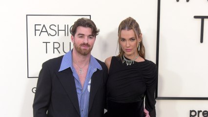 Andrew Taggart and Mari Fonseca attend the 2025 Fashion Trust U.S. Awards in Los Angeles