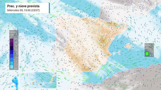 La borrasca Olivier traerá lluvias de barro a la España peninsular en los próximos días.
