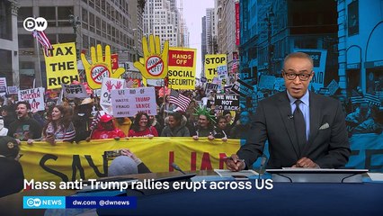 Hundreds of thousands protest against Donald Trump's radical politics _ DW News