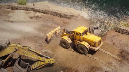 Roadcraft: In der Bausimulation räumen wir nach einer Überflutung mit schwerem Gerät auf