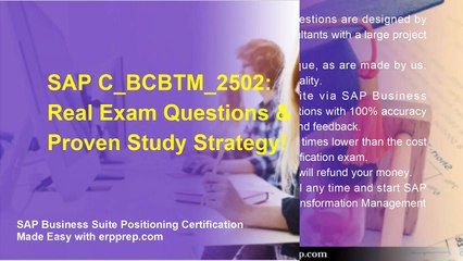 SAP C_BCBTM_2502: Real Exam Questions & Proven Study Strategy!