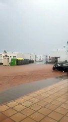 Lluvias intensas y barrancos activos en Lanzarote por el paso de la borrasca Olivier