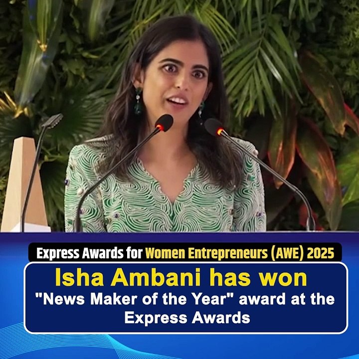 Isha Ambani has won News Maker of the Year award at the Express Awards