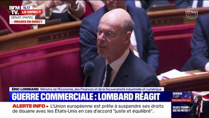 Taxes américaines: "Notre objectif est le retour au libre-échange", assure Éric Lombard
