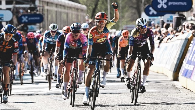 Cycling - Scheldeprijs 2025 - Elisa Balsamo outsprints Charlotte Kool and Chiara Consonni