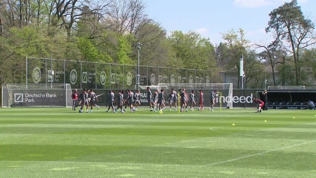 Eintracht Frankfurt train ahead of Tottenham Europa League first leg