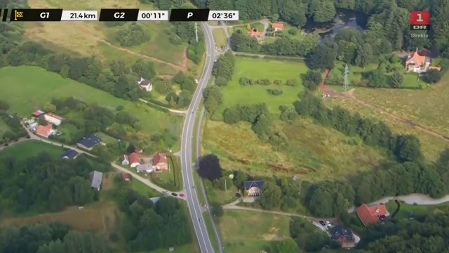 Rundstrækningen i Vejle by og 3. etape på PostNord Danmark Rundt den 12 August 2021 - DR1