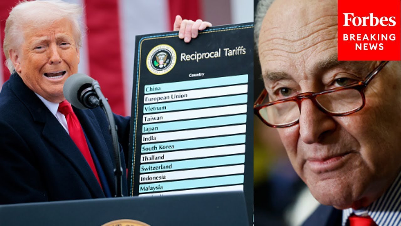 Chuck Schumer Assails Trump As Stock Market, Retirement Accounts Tank Amid Blanket Tariffs