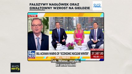 Euroverify: fałszywy nagłówek o cłach wywołał  gwałtowny wzrost na giełdzie