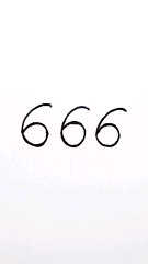 how to draw number 666 from bird