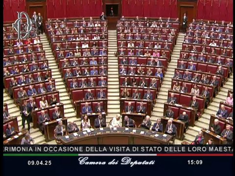 Roma - Visita di Stato di Re Carlo III e della Regina Camilla alla Camera dei deputati (inglese) (09.04.25)