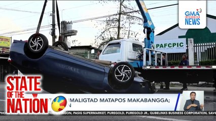 Kotse, bumaligtad matapos makabangga; 3 sugatan | SONA