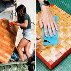 From Trash to Treasure 💎  Upcycling Linoleum Edition ♻️