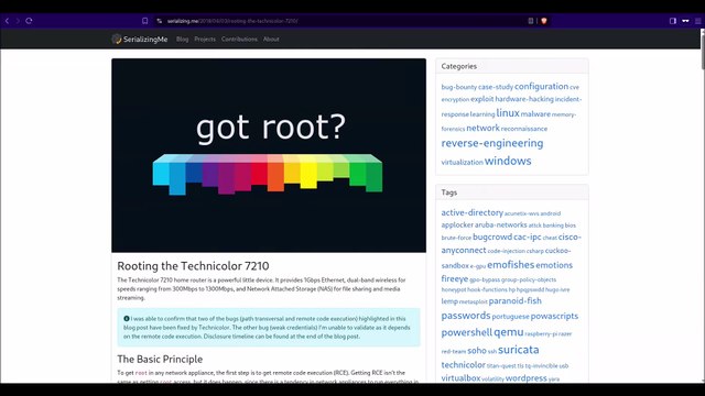 Weakness of Technicolor modem 7200