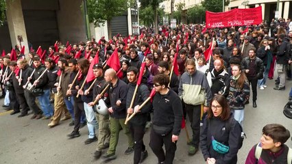 Greeks march against high cost of living as country halted by strike
