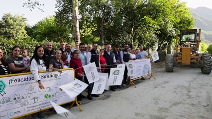 David de la Peña da banderazo a nuevas obras viales en dos comunidades de Santiago