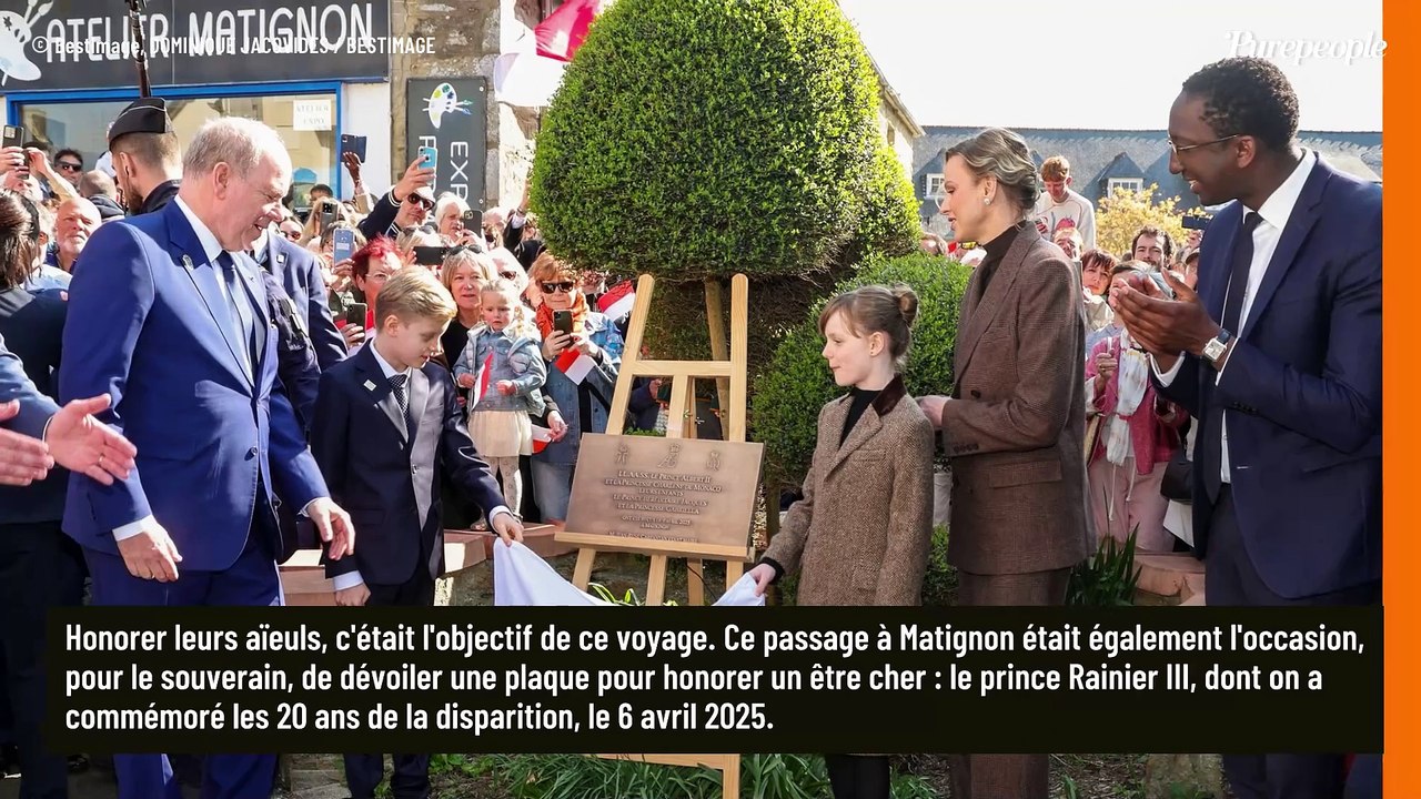 Charlene de Monaco et Gabriella assorties face à Albert et Jacques, au comble de l'élégance : une virée familiale bretonne très attendue