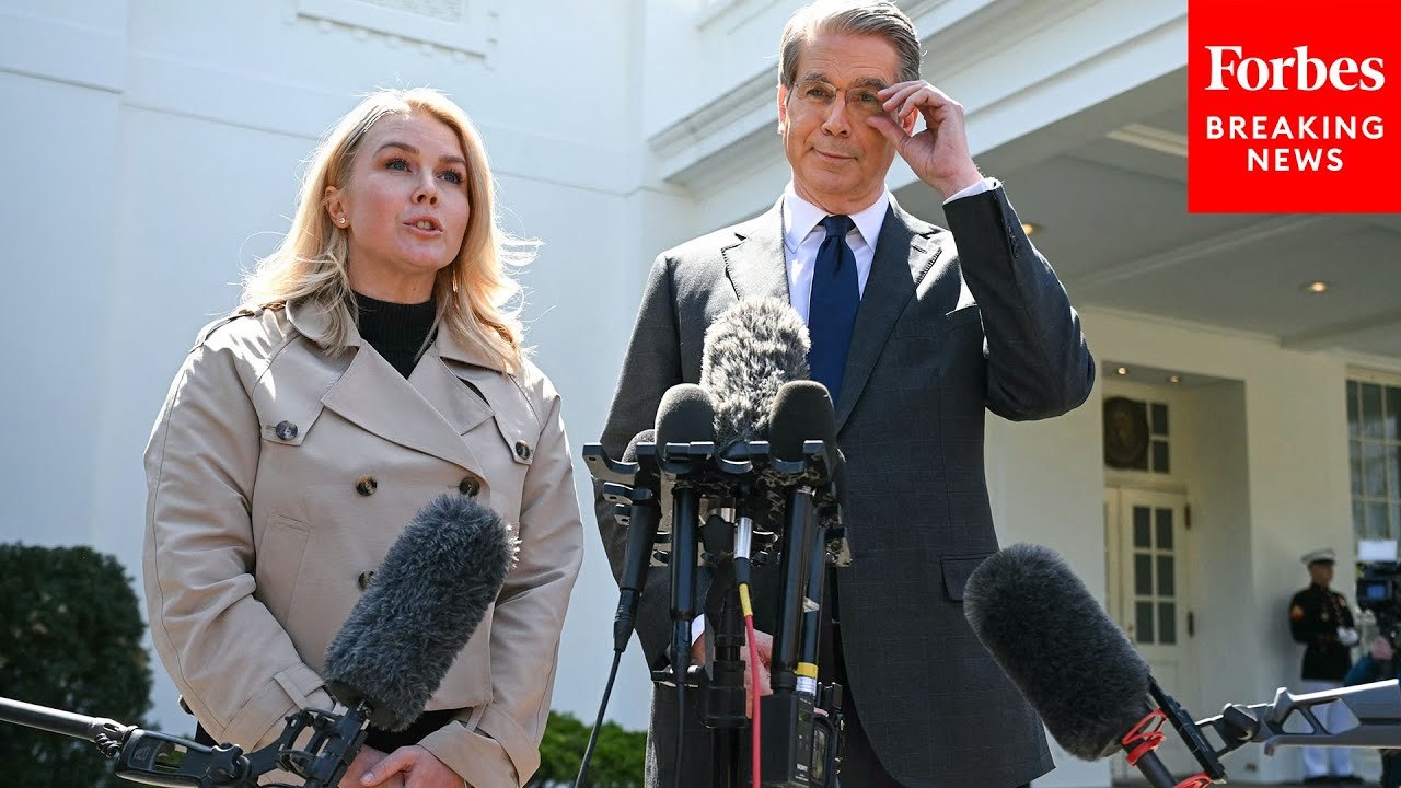 Karoline Leavitt, Scott Bessent Speak To Reporters After Trump Puts 90-Day Pause On Tariffs