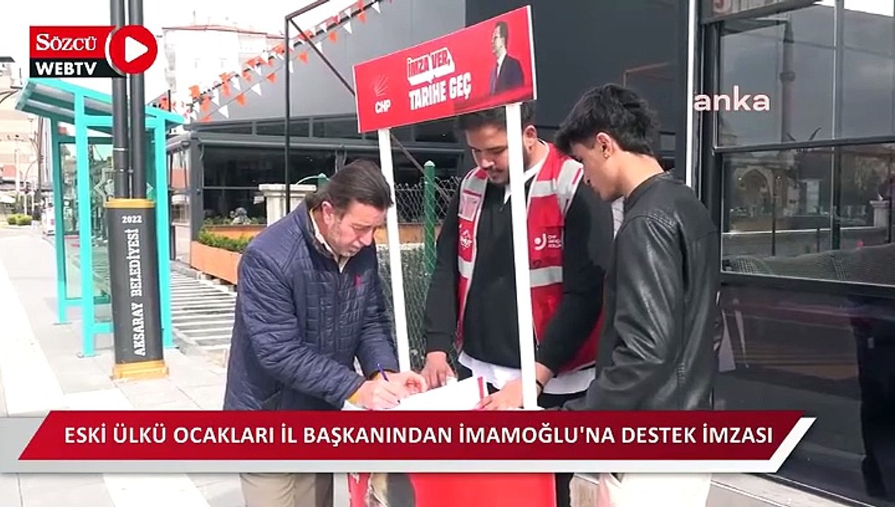 Eski Ülkü Ocakları Aksaray İl Başkanından Ekrem İmamoğlu için başlatılan imza kampanyasına destek