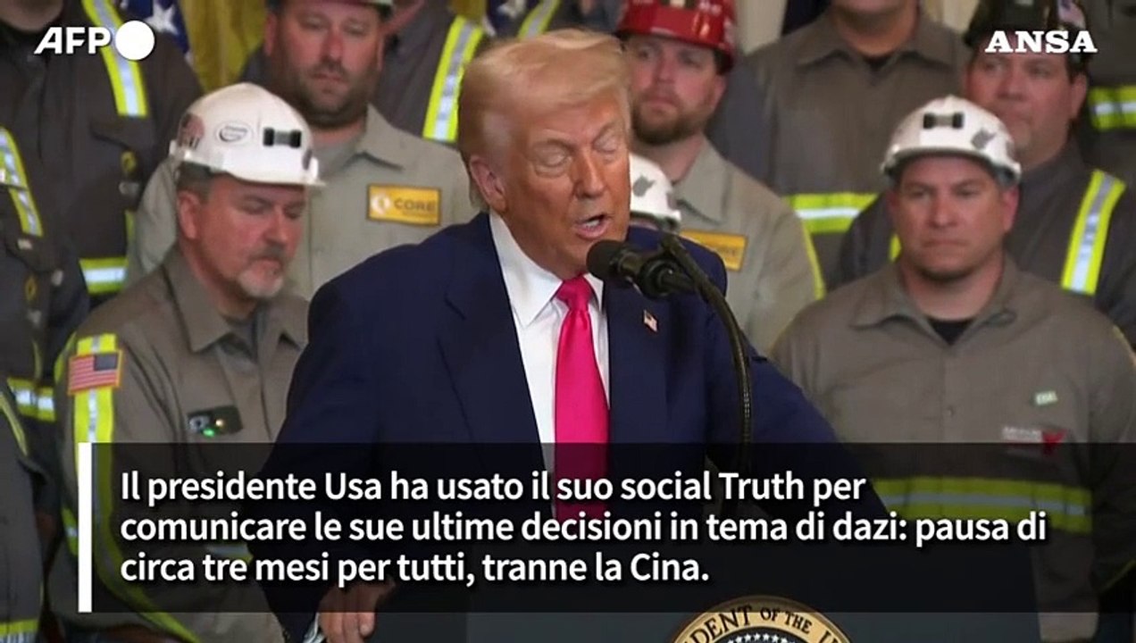Trump congela i dazi per 90 giorni ma li aumenta fino al 125% per la Cina