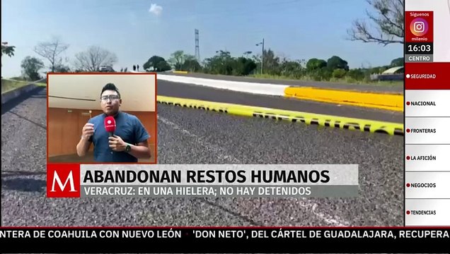Abandonan restos humanos dentro de una hielera en Veracruz; no hay detenidos