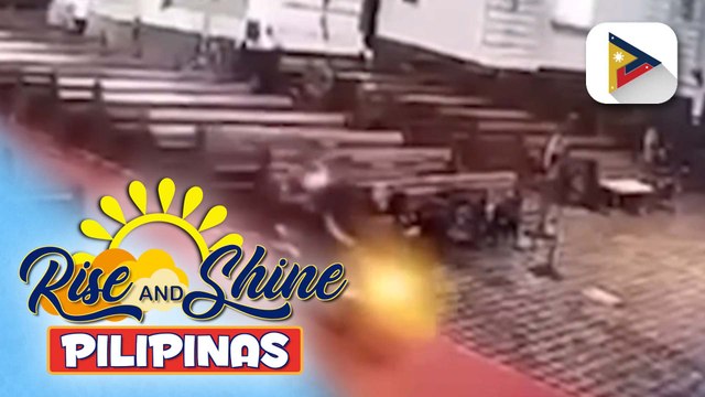 Rider na may angkas na babae, ipinasok ang motorsiklo sa loob ng Taal Basilica sa Batangas