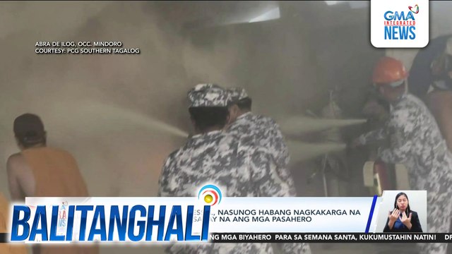 Bahagi ng passenger vessel, nasunog habang nagkakarga na ng mga cargo at sumasakay na ang mga pasahero | Balitanghali