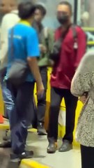 新山候车时两男子插队引冲突🚍