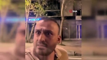 Yol kesen maganda aracı yumrukladı! O anlar kamerada