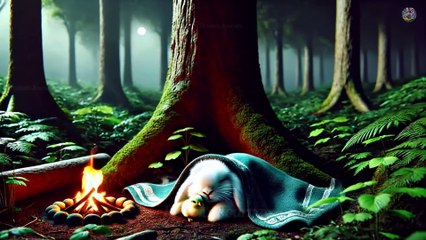 A rabbit is surviving from leeches in a rainforest.