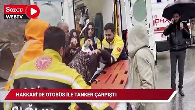 Otobüs ile tankerin çarpıştığı feci kazada 1 kişi öldü 9 kişi yaralandı