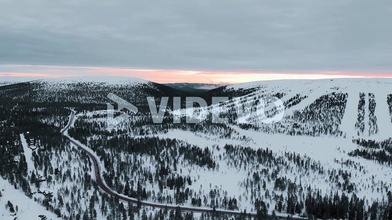 Flying near a ski area with a grand view