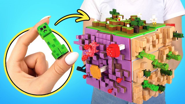 Fabrique des cubes Minecraft à partir d’un Rubik’s Cube ordinaire | Crée tes propres jeux en carton