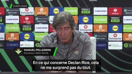 Pellegrini pas surpris par la performance de Declan Rice contre le Real