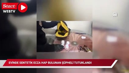Denizli'de evinde sentetik ecza hap bulunan şüpheli tutuklandı
