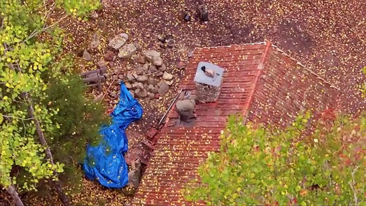One Man Builds Log Cabin Fireplace In Wilderness