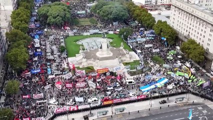 Mass protests gather in Buenos Aires over Milei's cuts