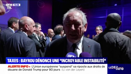 Droits de douane américains: François Bayrou dénonce une "incroyable instabilité"