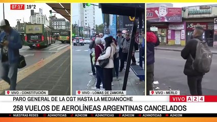 Varios servicios afectados, solo operan los colectivos en cuanto a transporte público